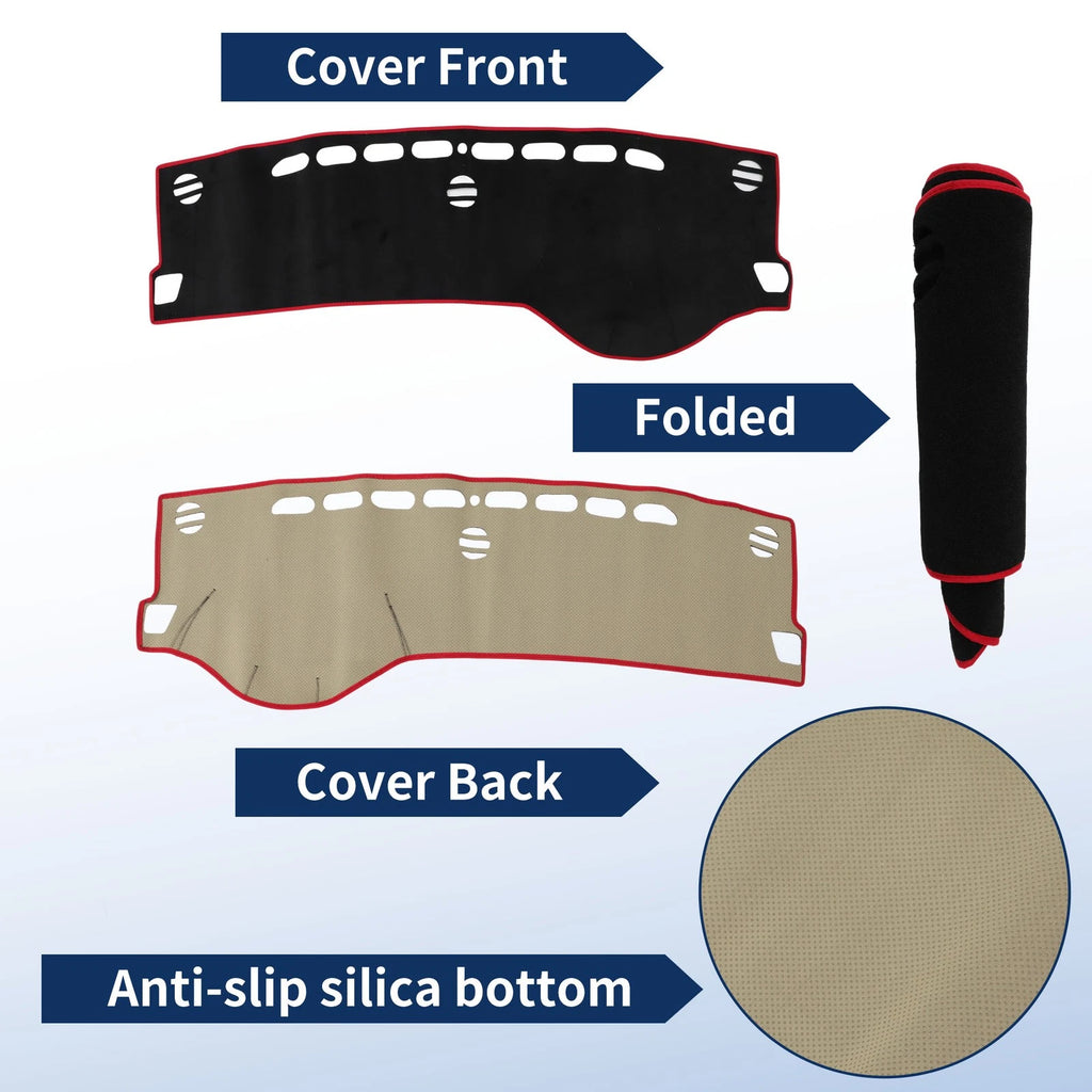 Dash Cover for Suzuki S-Cross MK3 (2022–2024) Flannel Black Red Edge
