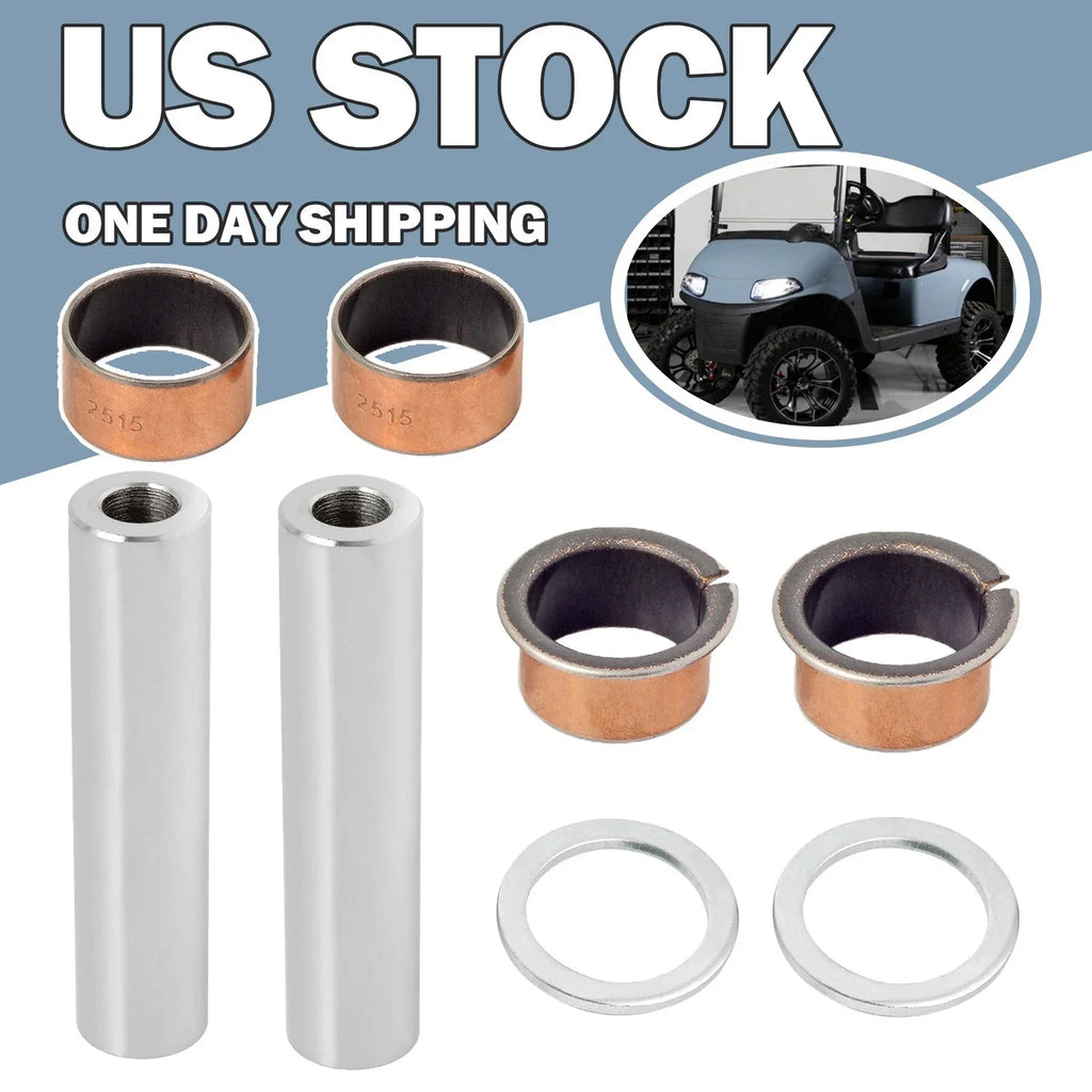 Spindle King Pin Tube Bushing Repair Kit for EZGO RXV G&E Golf Cart (2008–2013)
