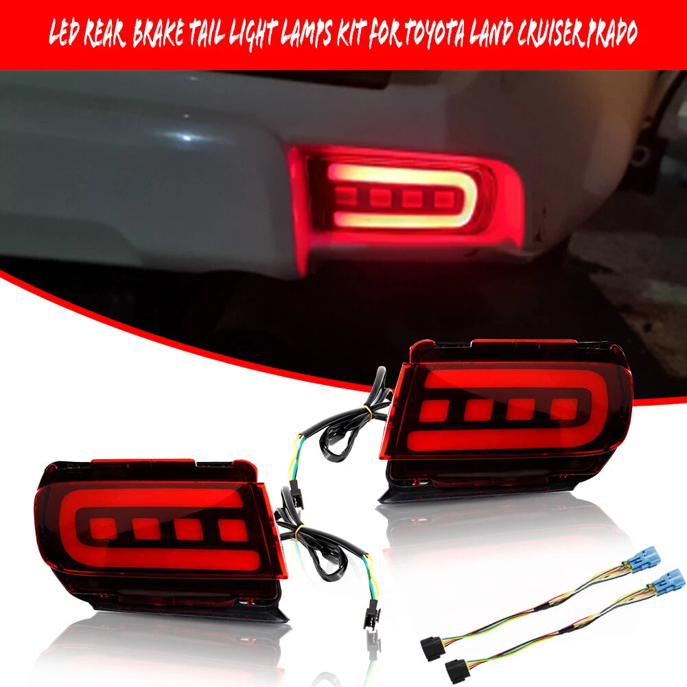 Red LED Fog Lights Kit for Toyota Land Cruiser Prado FJ150 (2010–2019)