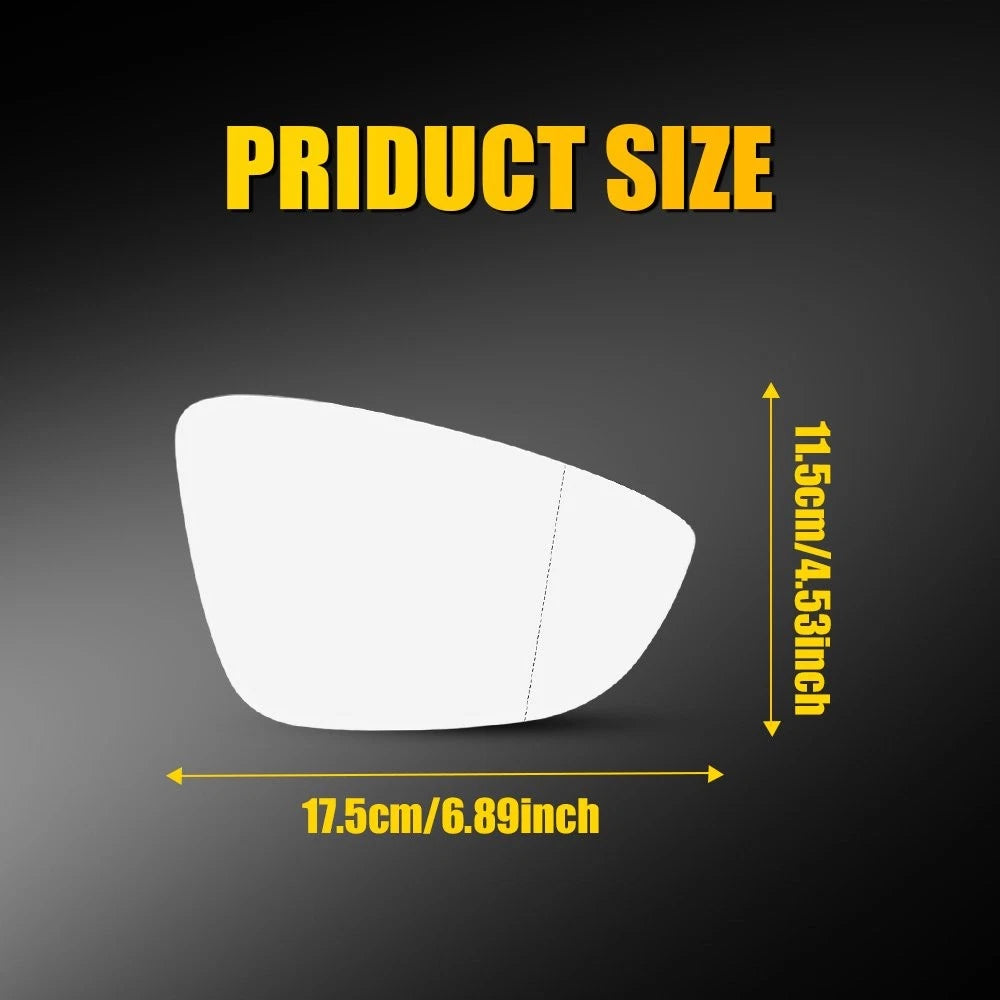 Heated Mirror Glass with Backing Plate for Volkswagen Eos CC (2007–2016)