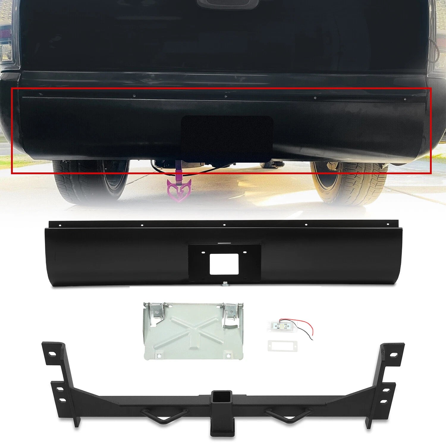 Roll Pan & Hidden Trailer Hitch Kit for Silverado GMC Sierra (1999–2007)