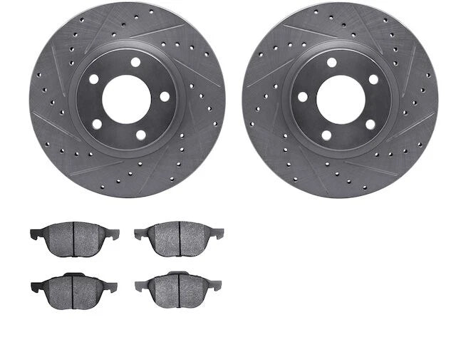 Front Brake Pad and Rotor Kit for Mazda 5 (2006–2010, 2012–2015) PS599PG