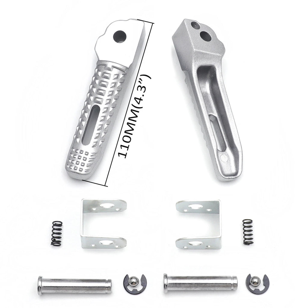 Silver Rear Passenger Foot Pegs for BMW S1000RR (2010–2018)