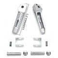 Silver Rear Passenger Foot Pegs for BMW S1000RR (2010–2018)