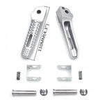 Silver Rear Passenger Foot Pegs for BMW S1000RR (2010–2018)