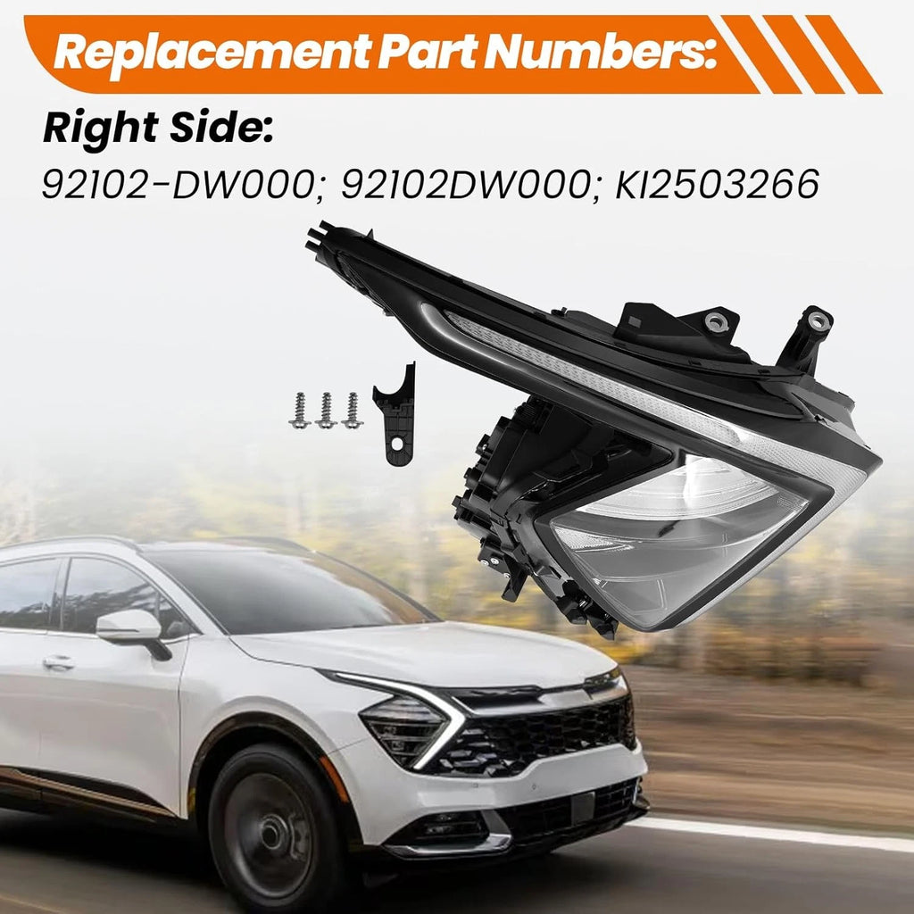 LED Headlight Assembly for Kia Sportage (2022–2024) 92102-DW000