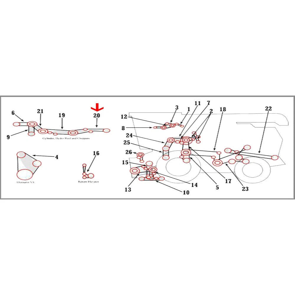 Belt for AM833872M1 Straw Chopper Drive, Rear (Compatible with )