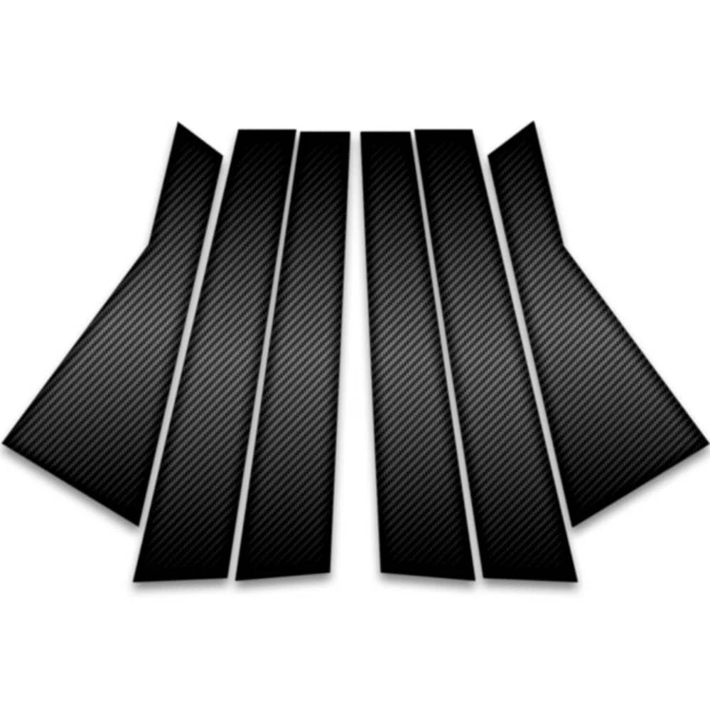 6pc Carbon Fiber Pillar Post Covers for 2014-2023 Jeep Cherokee Latitude