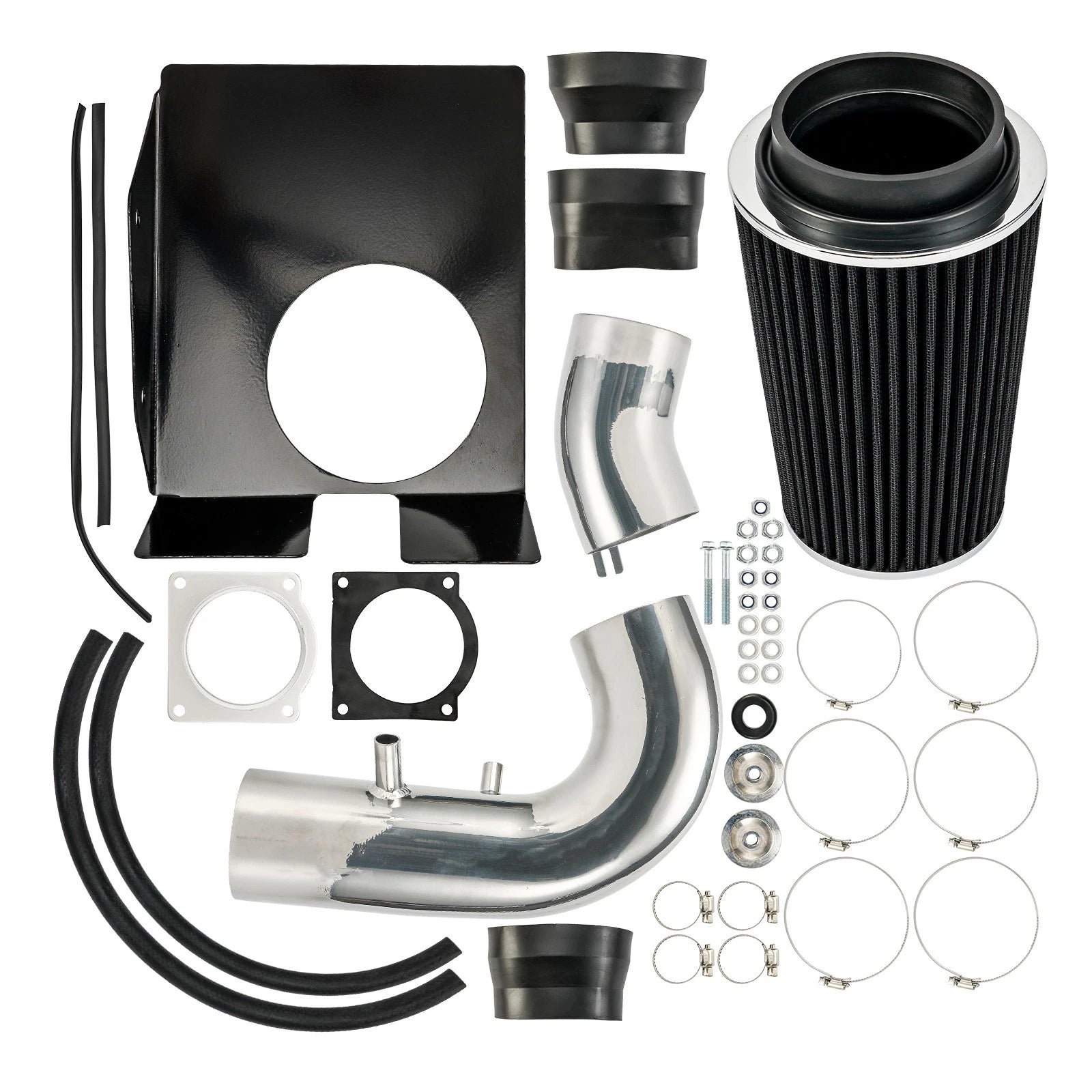 Cold Air Intake Kit for 97-98 Ford F-150 4.6L (4 in) + Black Filter