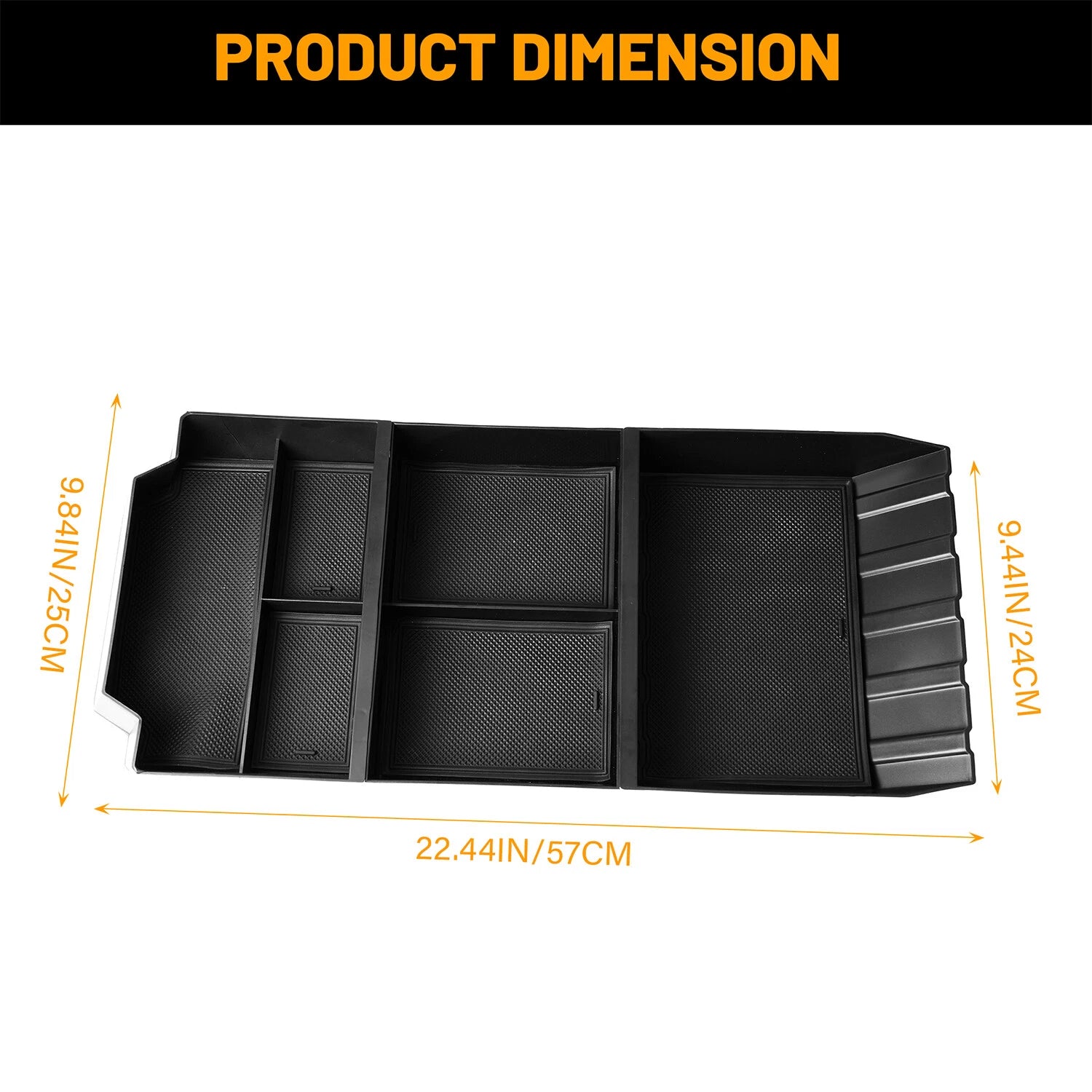 Lower Center Console Storage Organizer for Tesla Cybertruck (2024–2024)