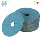 25 Pack 5" Zirconia Resin Fiber Grinding Discs 36 Grit for