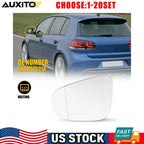 Left Driver Side Heated Mirror Glass for Volkswagen Golf (2011–2012)
