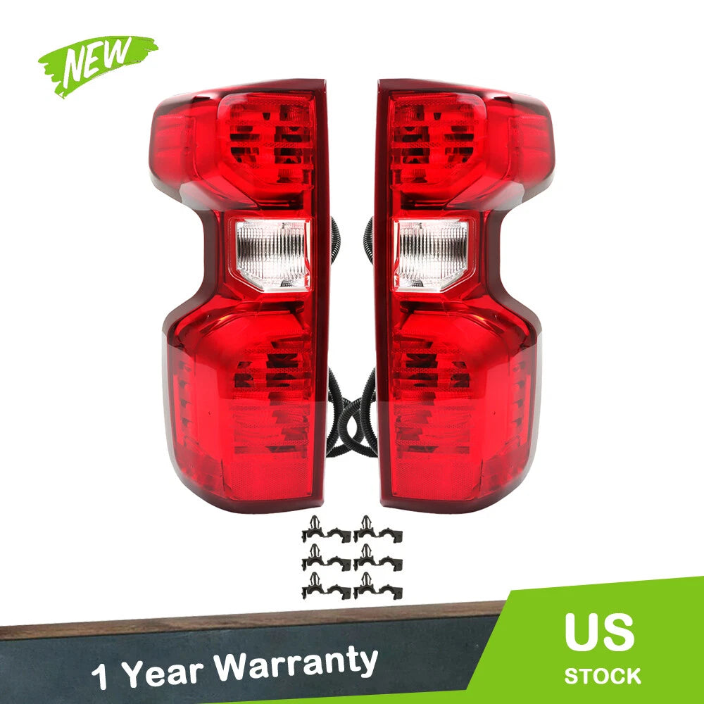 Halogen Tail Light Lamp LH + RH for Chevy Silverado 1500 2500HD 3500HD (2019–2023)