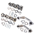 2Pcs Upgraded Manifolds with Up Pipes for GM 6.6L Duramax (2001–2016)