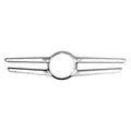 Replacement Silver Plastic Front Center Grille Molding (See compatibility Chart)