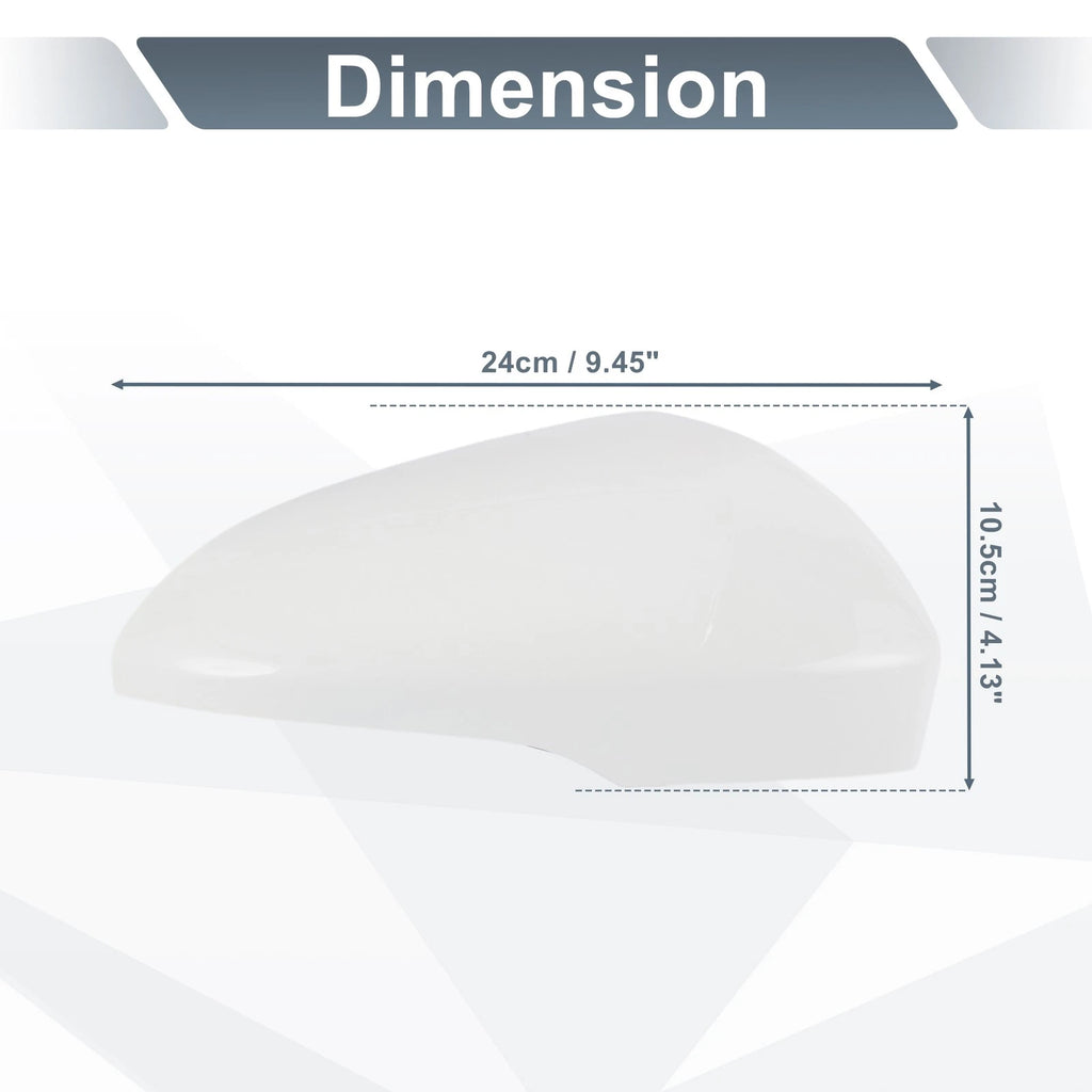 Right Mirror Cover Cap for Ford Fusion (2013–2019) - White, Turn Signal Models