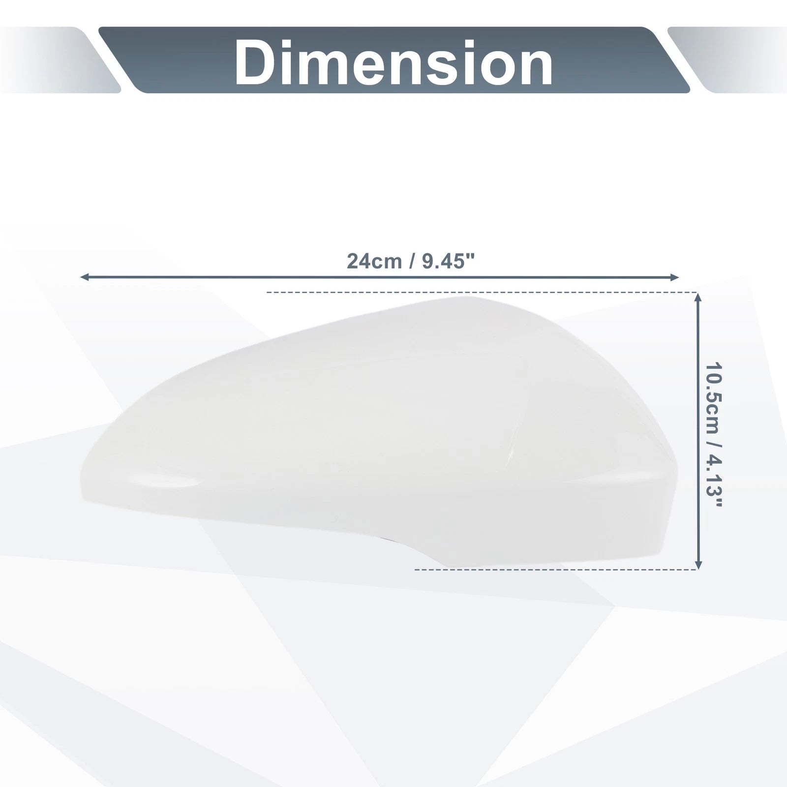 Right Mirror Cover Cap for Ford Fusion (2013–2019) - White, Turn Signal Models