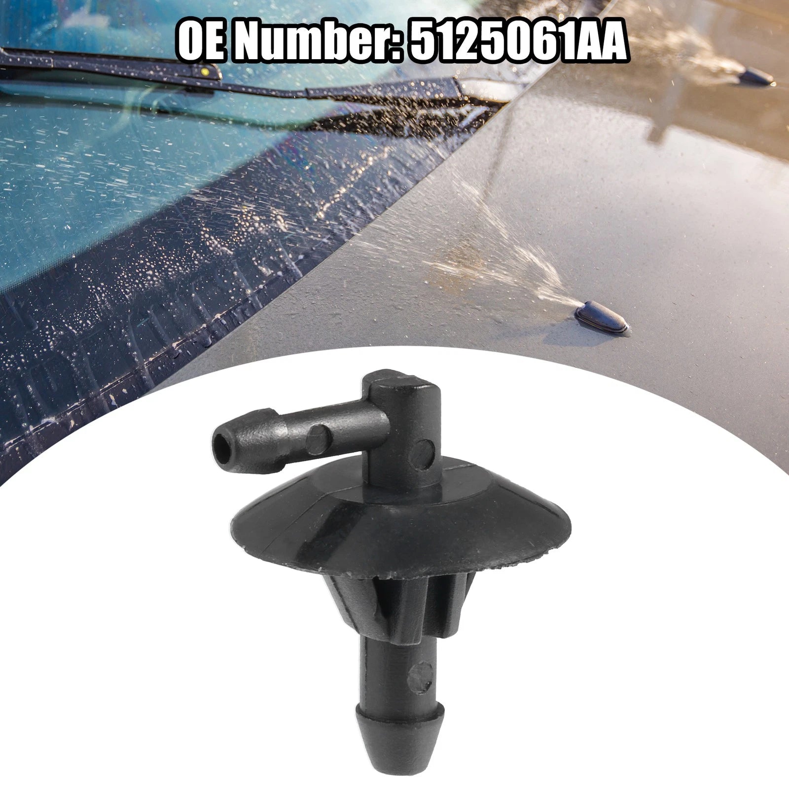 2pcs Windshield Wiper Washer Nozzle Spray Jet for Dodge Sprinter (2007–2018) No. 5125061AA
