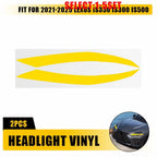 2X Headlight DRL Tint Vinyl Overlay Kit Amber for Lexus IS (2021–2025)