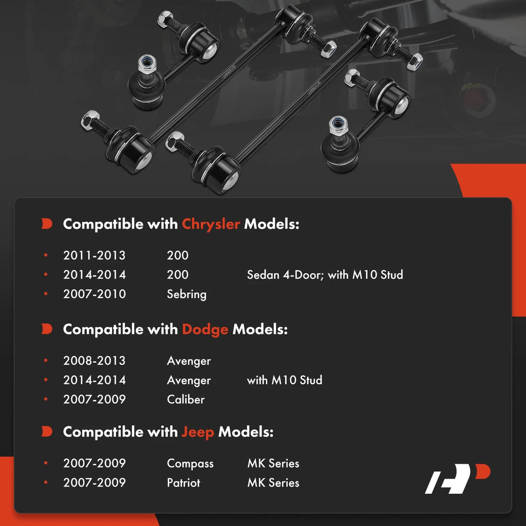 Set of 4 Sway Bar Links for Chrysler 200 (2011–2014)