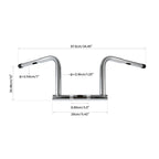 12" Rise 1.25" Handlebar for Harley Davidson Dyna Low Rider (2006–2023)