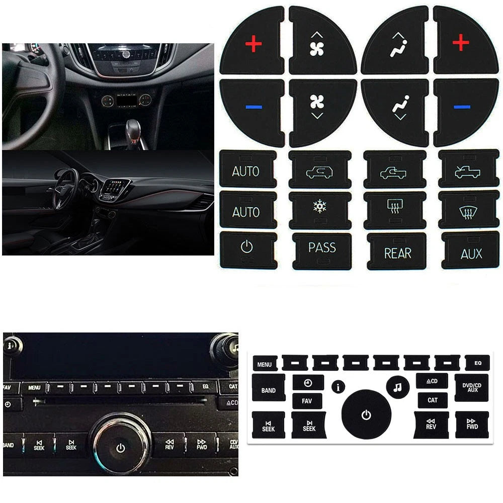 Radio & A/C Dash Button Repair Kit Decal Sticker for Chevrolet GMC Tahoe (US)
