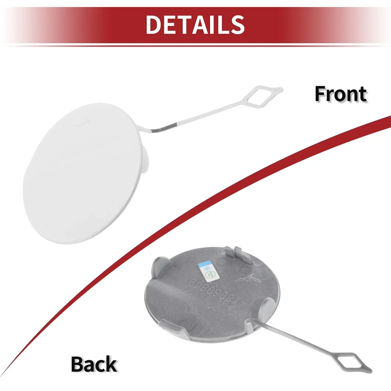 Rear Bumper Tow Hook Cover for BMW 428i (2014-2016) White