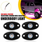 Set of 4 Purple LED Rock Lights for Cars SUVs Jeep Trucks UTV