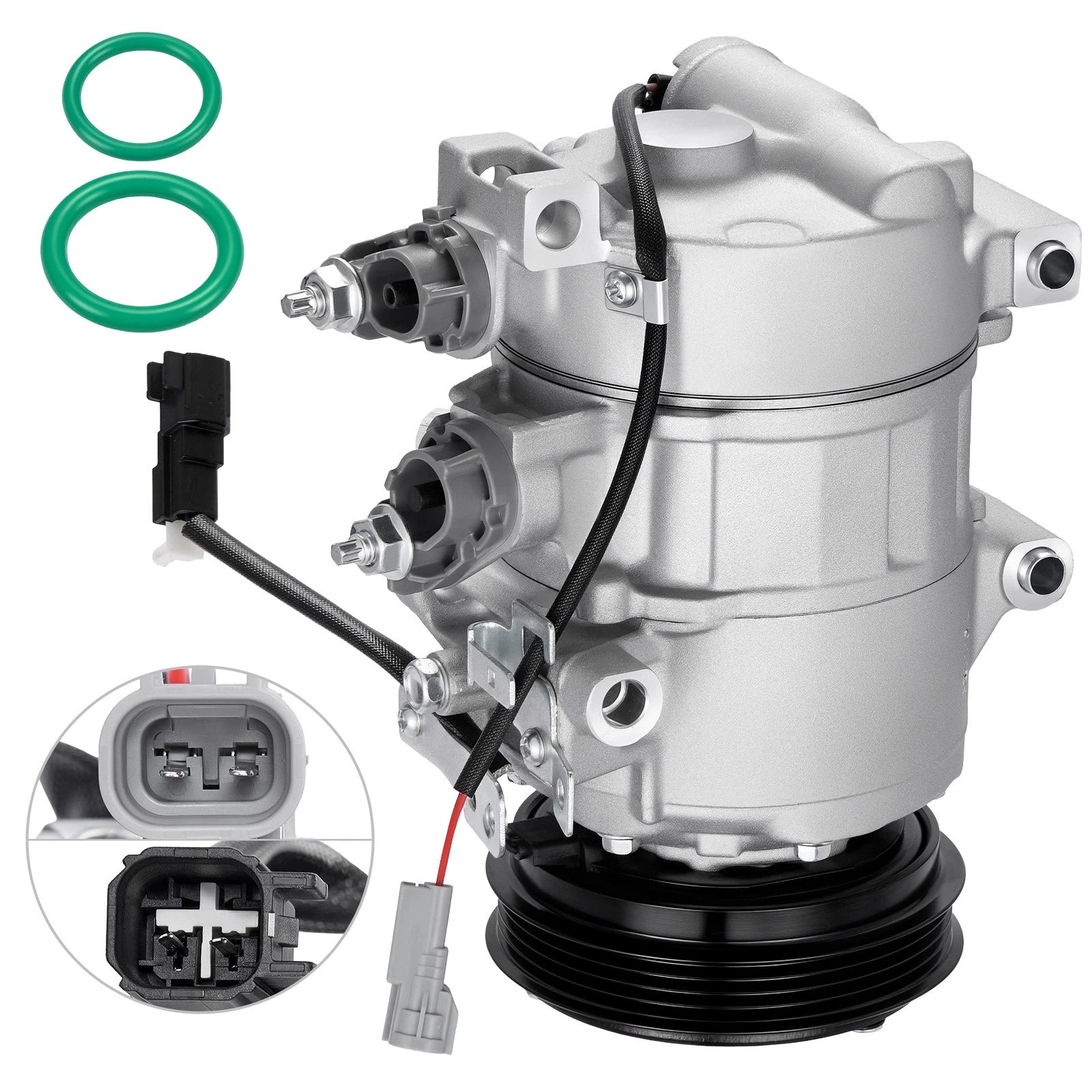 A/C Compressor w/ 4-Groove Pulley for Ford Focus 2.0L (2014–2018) EV6Z19703A