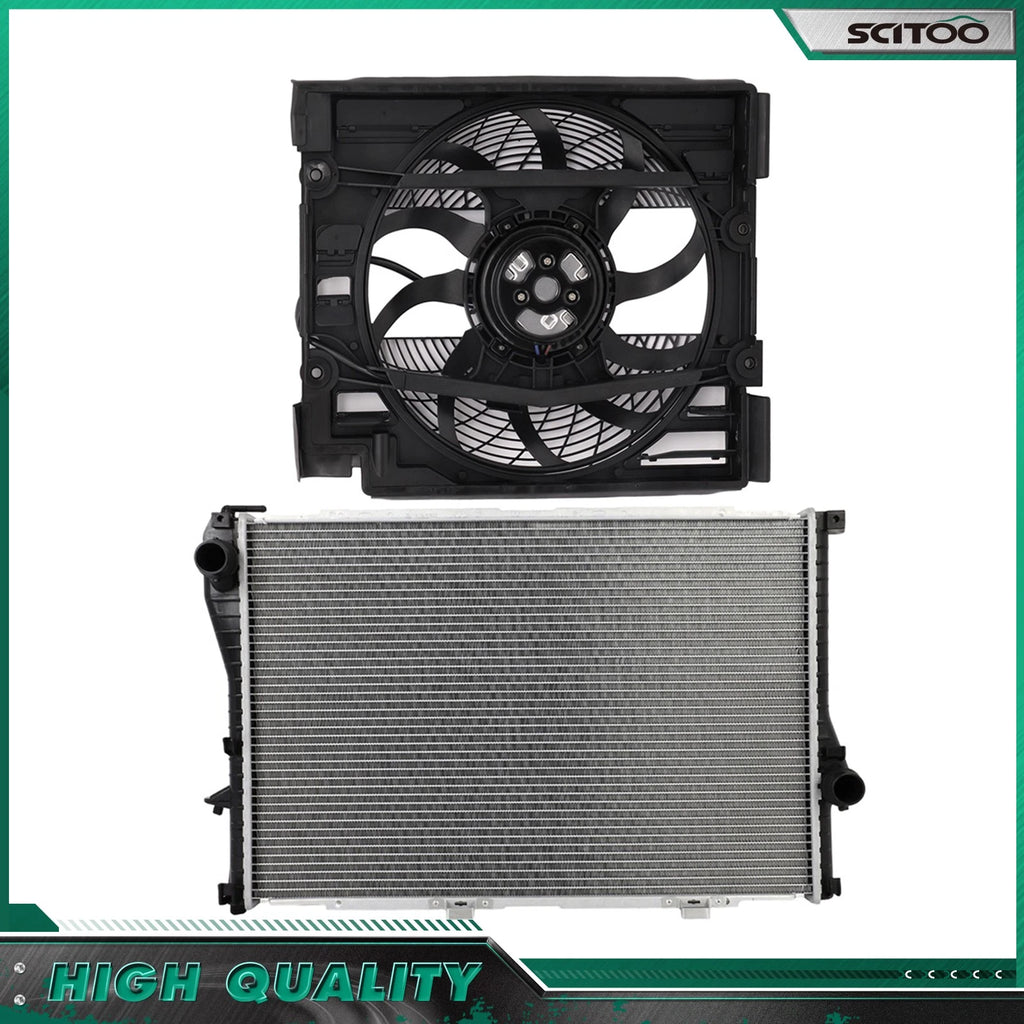 Radiator and Cooling Fan Kit for BMW 530i (2001–2003)