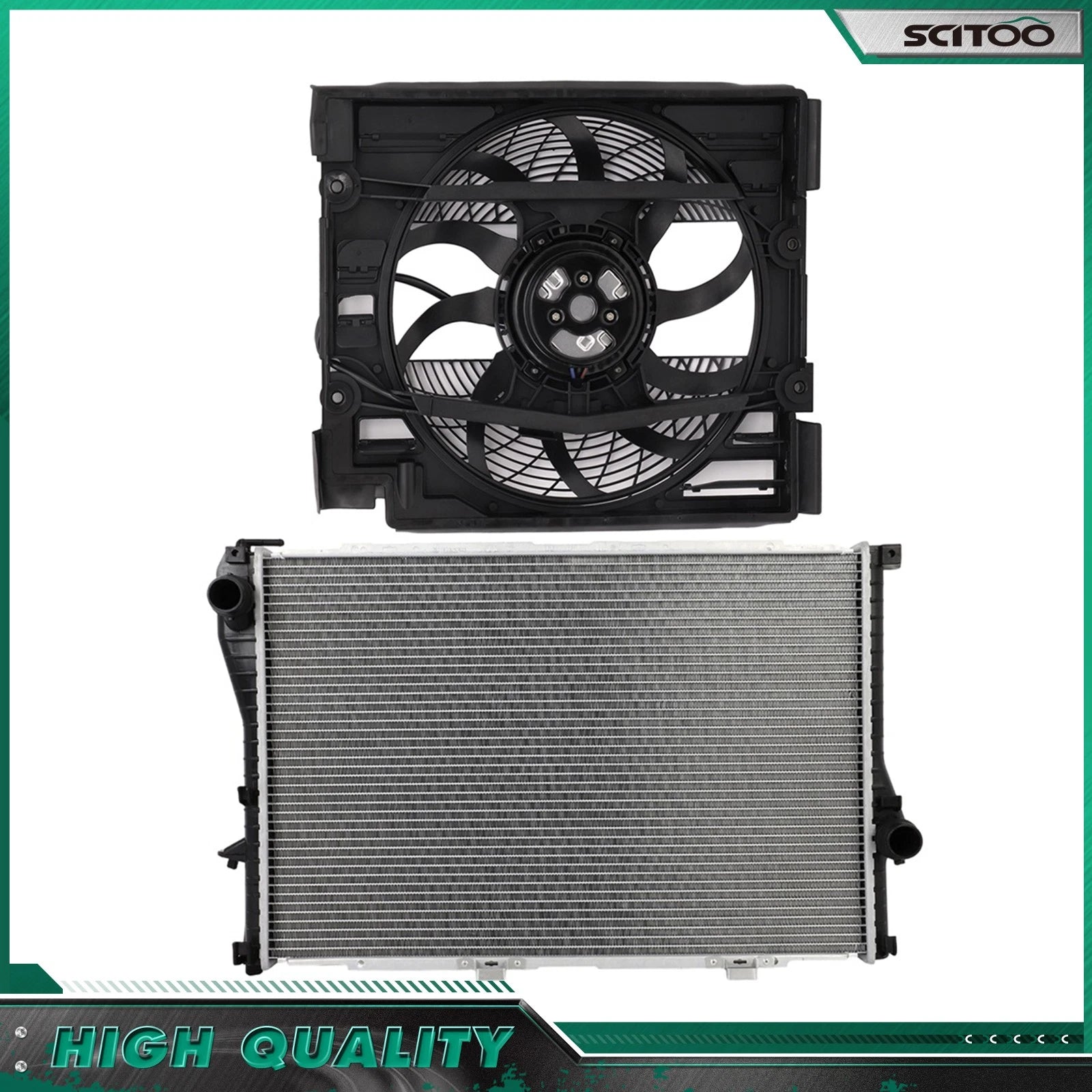 Radiator and Cooling Fan Kit for BMW 530i (2001–2003)