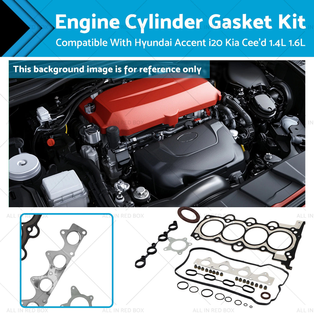 Engine Cylinder Gasket Kit for Hyundai Accent i20 Kia Cee'd (1.4L 1.6L)