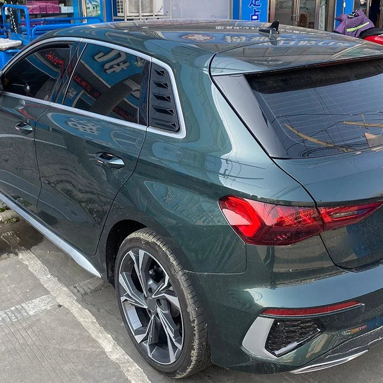 Gloss Black Rear Side Louver Quarter Window for Audi A3 S3 8Y (2021–2023)