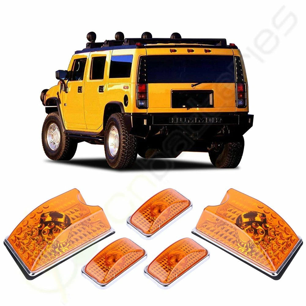 5pcs Cab Marker Roof Top Amber Light for Hummer H2 SUT (2003–2009)