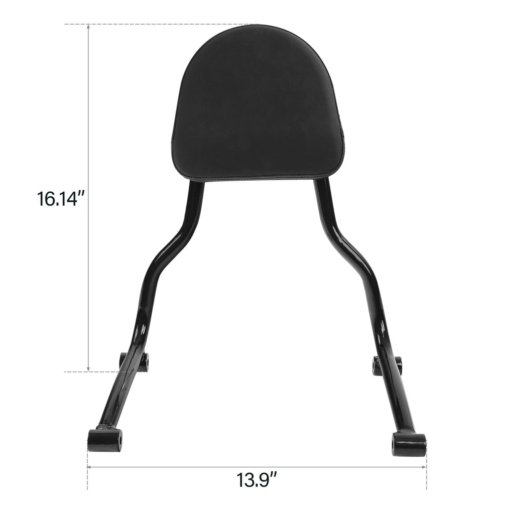 Black Rear Passenger Backrest Pad Sissy Bar for BMW R18 Classic (2021–2024)