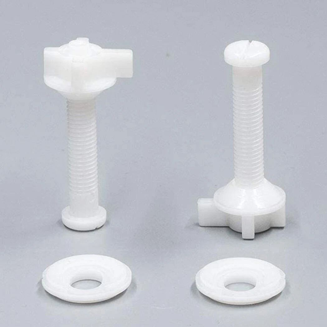 Toilet Seat Repair Kit Hinges Bolts Screws for Bathroom (Universal Fit)