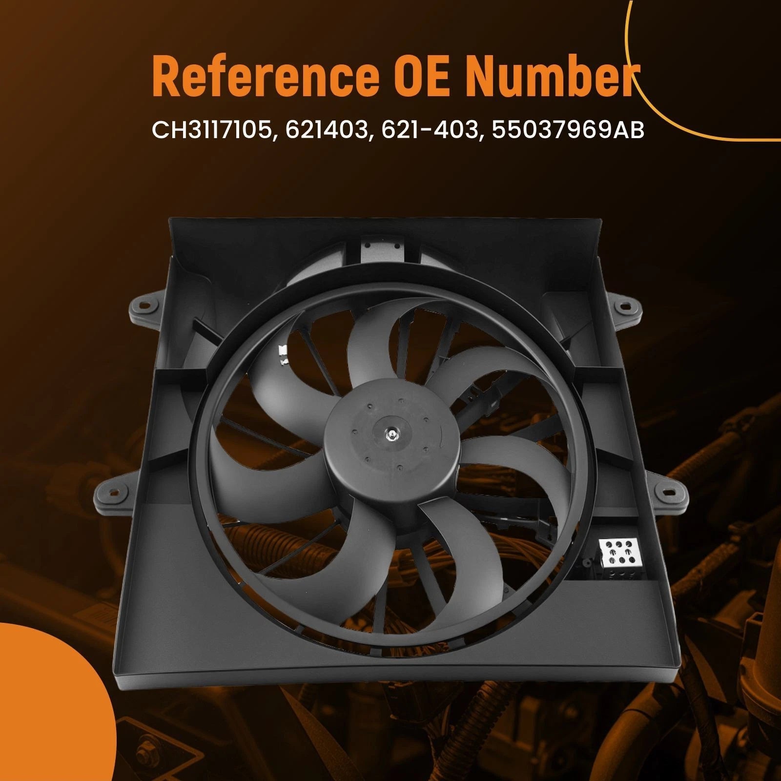 Radiator Cooling Fan for Jeep Commander XK & Grand Cherokee WK (2005–2008)