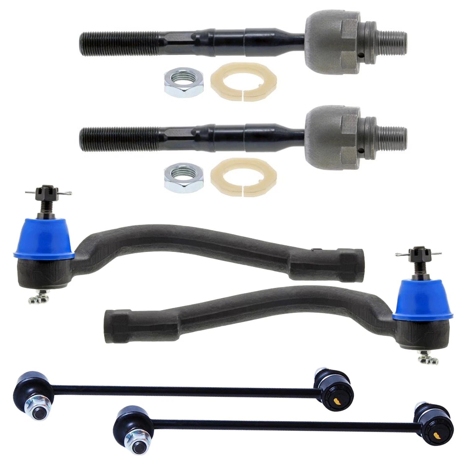 Set of 4 Mevotech Supreme Tie Rod Ends & Sway Bar Links for Tucson