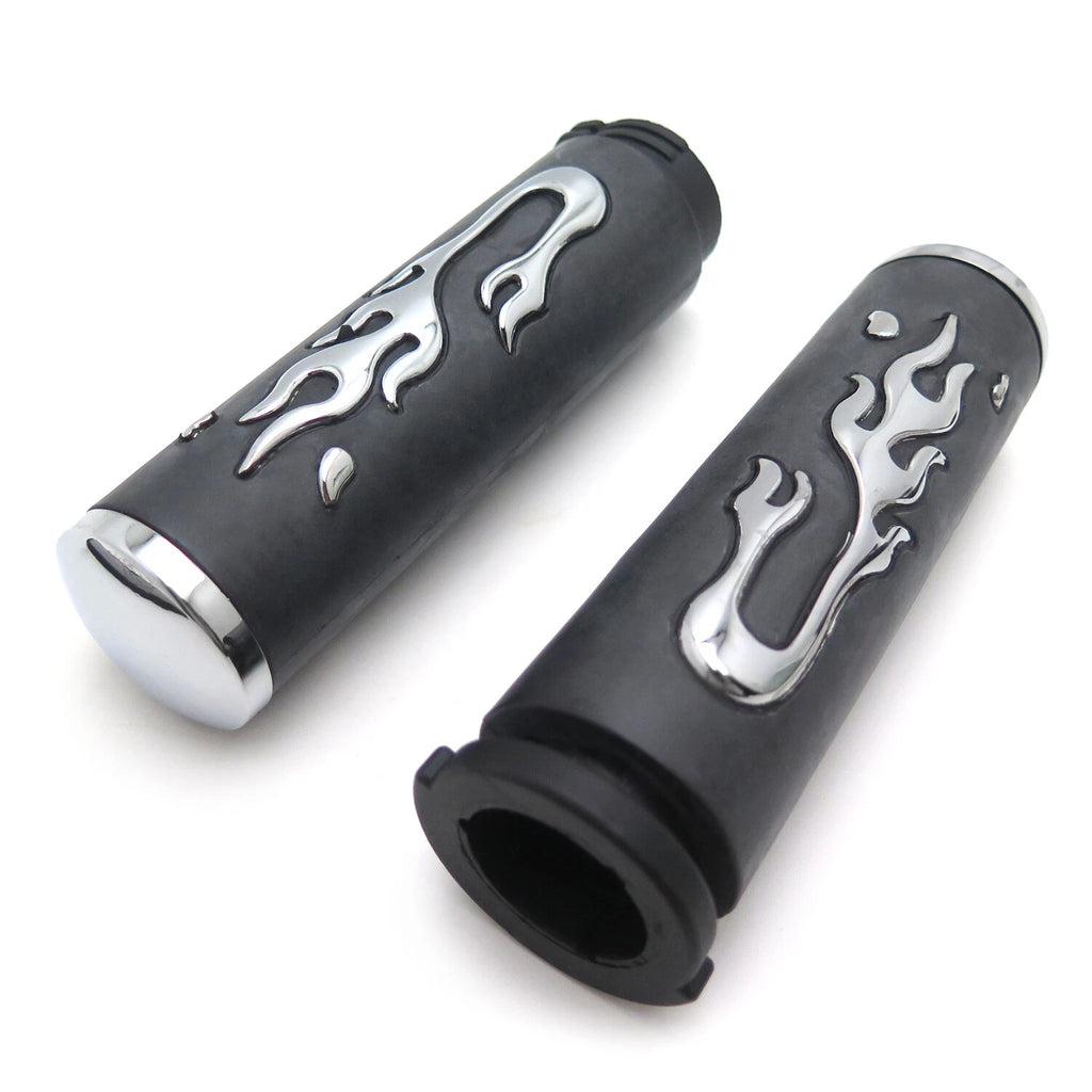 Flame Angry Fire Handlebar Grips for Harley Suzuki 1" 25mm