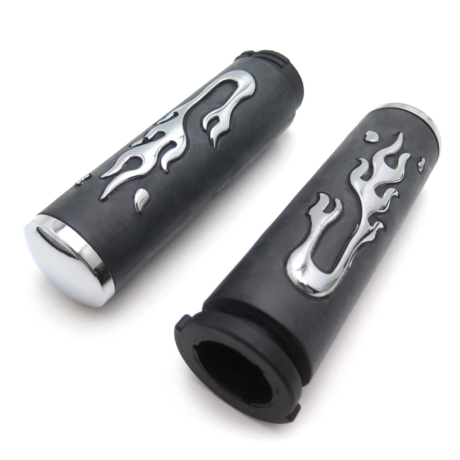 Flame Angry Fire Handlebar Grips for Harley Suzuki 1" 25mm
