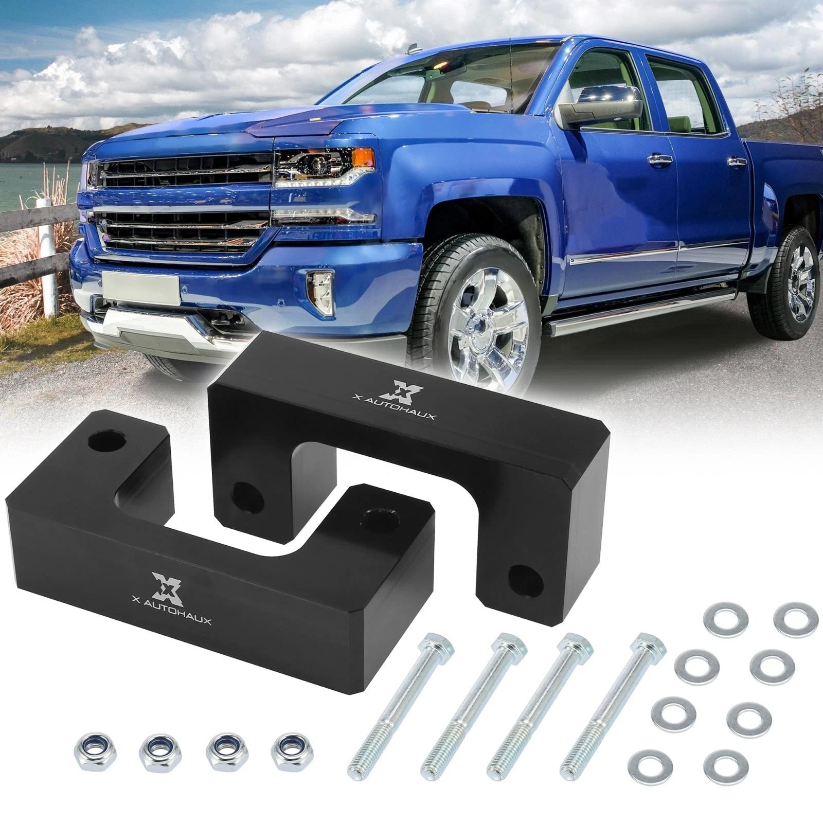 2.5" Front Leveling Lift Spacers Kit for Chevrolet Silverado 1500 (2014–2023)