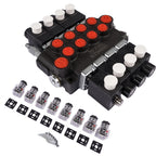 Hydraulic Control Valve 4 Spool Solenoid 12V DC 3600 PSI for