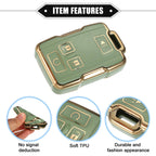 Set of 4 Key Fob Covers for Chevy Suburban, GMC (TPU, Green)