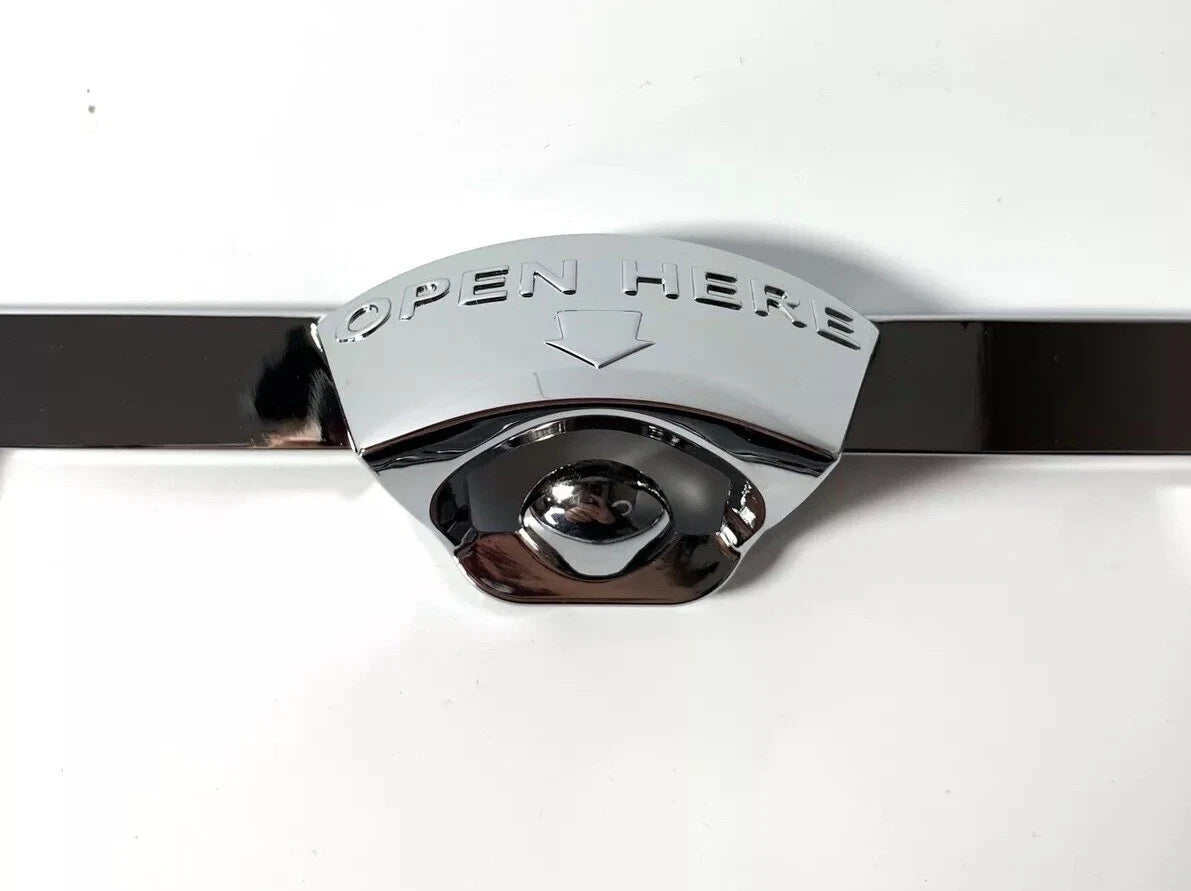Chrome Tailgate License Plate Frame W Bottle Opener for Chevy Silverado (2019–2024)