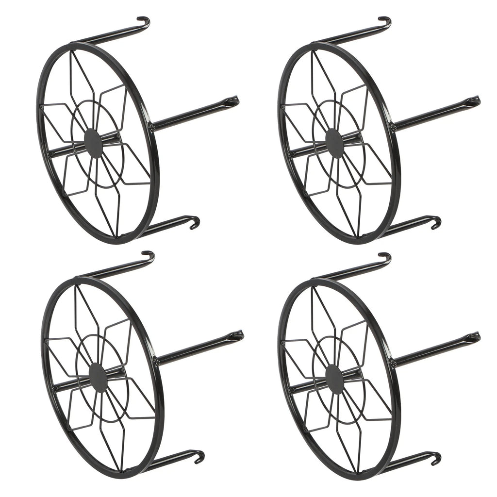 3/4 Pack 9" Metal Plant Stands for Flower Pot (Heavy Duty, Black)