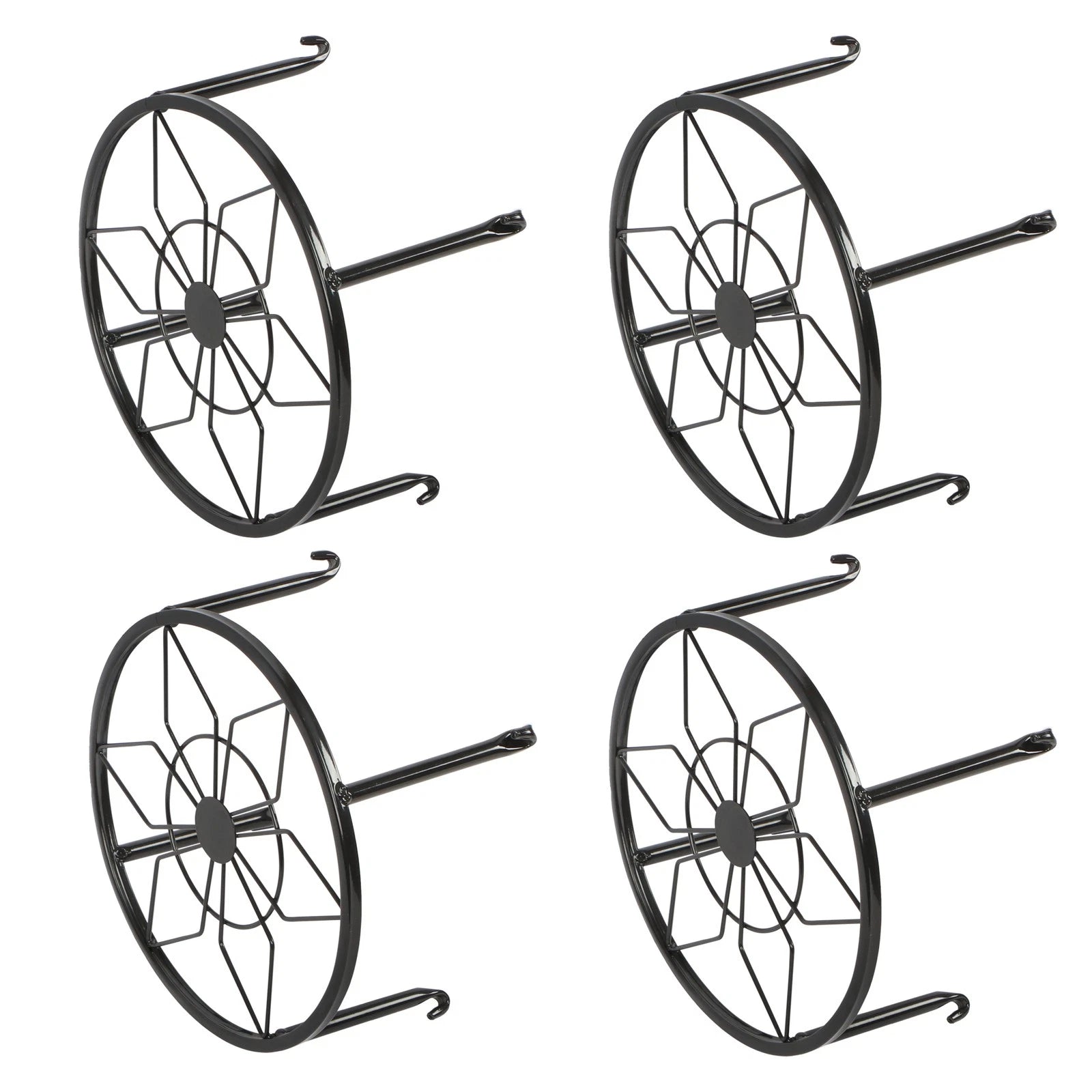 3/4 Pack 9" Metal Plant Stands for Flower Pot (Heavy Duty, Black)