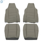 Set of 2 Leather Seat Covers for Ford F250 F350 F450 (2002–2007) Gray