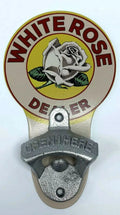 Metal Bottle Opener Wall Mount Sign for White Rose Oil Vintage Style (—)