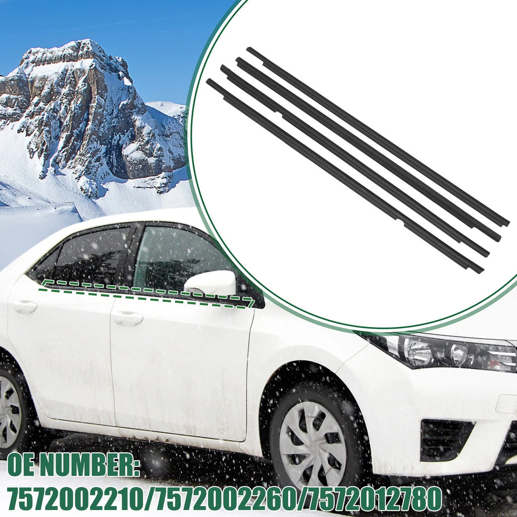 Set of 1 Window Weatherstrip Trim Seal Belt for Toyota (No. 7572002210/7572002260)