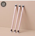 Set of 2 Pink Dual Ended Makeup Brushes for Eye Blending and Face Definition